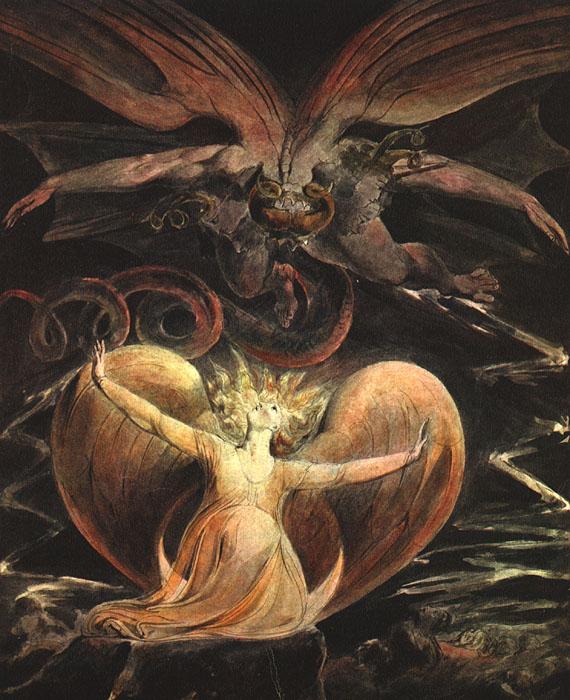 Blake, William The Great Red Dragon and the Woman Clothed with the Sun oil painting picture